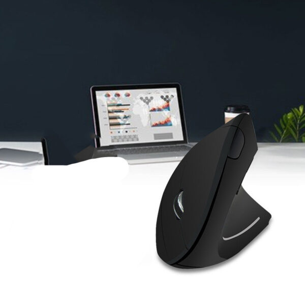 Ergonomic Cordless Vertical Mouse with Pad - Image 2