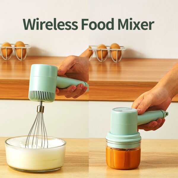 Cordless Handheld Whisk Chopper Set - Image 7